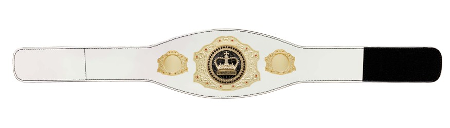 GOLD CHAMPIONSHIP BELT - XXLMIDI/G/BLACKGEMG - AVAILABLE IN 4 LEATHER COLOURS